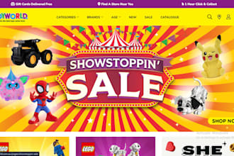 design shopify website for miniature, lego and block, toys and collectibles