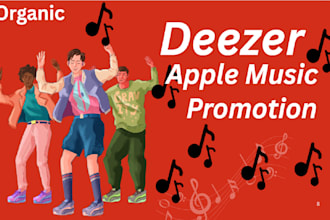 organic music promotion on deezer and apple music