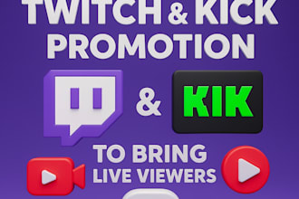 organic drive twitch promotion kick promotion to bring live viewers
