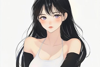 draw an roblox or oc character in anime, manga, ffxiv style