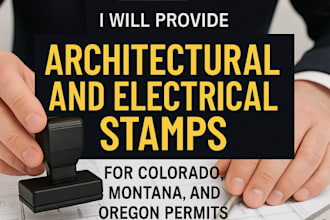 do architectural stamp, electrical stamp for colorado, montana, oregon usa