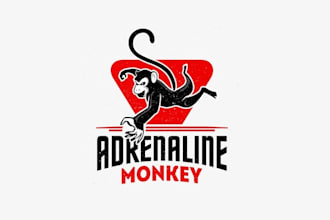 design surprising adrenaline monkey logo
