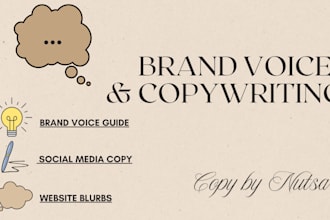 give your brand a voice, personality, and copy that fits