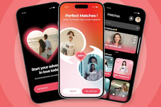 build dating, chat, calling app and streaming app for android, IOS and web