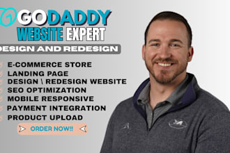 design and redesign godaddy website develop godaddy and website development