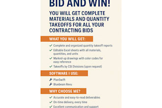 do complete materials and quantity takeoffs for all your contracting bids