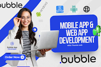 build bubble io web app mvp saas ai marketplace crm mobile app automation tool