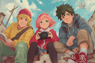 draw anime cartoon comic character illustration art