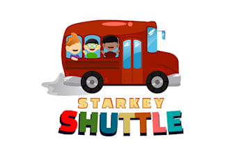 design a unique school bus logo for your brand