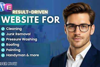 create a cleaning website for residential or commercial services