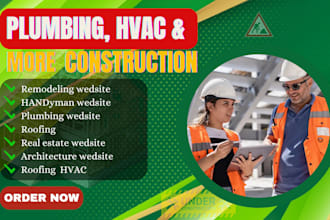 create roofing, contractor, construction, hvac, electrician, plumbing website