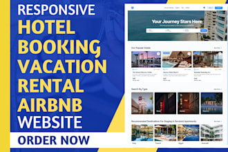 build a responsive hotel booking website vacation rental airbnb property website