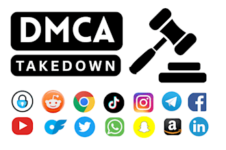 send dmca takedown notice to harassing defaming content from all social media