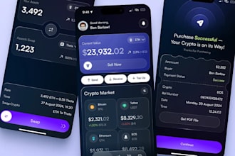 develop crypto app, fintech app, bank app, payment app, mobile app