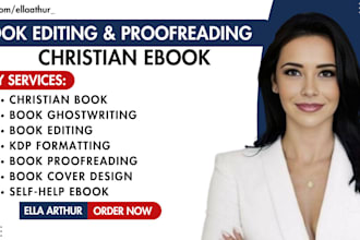 do christian ebook editing,proofreading, christian book cover, ebook ghostwriter