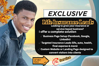 set up your business page, generate insurance leads, and build landing pages