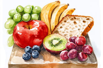 paint watercolor food illustration