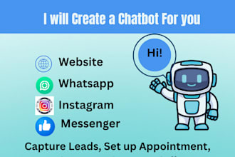 create an ai chatbot for your website, instagram, messenger and whatsapp