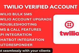 create a verified upgraded twilio account for sip trunk bulk SMS did number