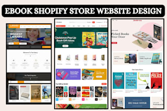 design ebook shopify store digital product etsy seo setup store ebook website