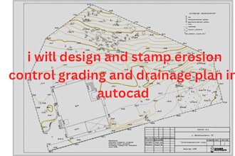 design and stamp control grading and drainage plan in autocad