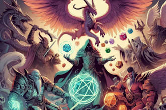 create warcraft fantasy dungeons and dragons illustrations