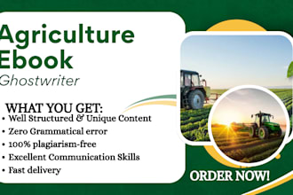 ghostwrite 30k words for your agriculture cropping poultry livestock ebook