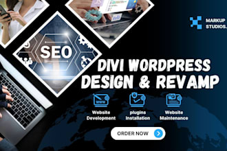 design responsive premium wordpress website with divi, astra or elementor theme