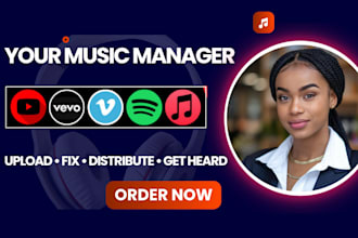 be your music manager, fix and distribute your music using tunecore, distrokid