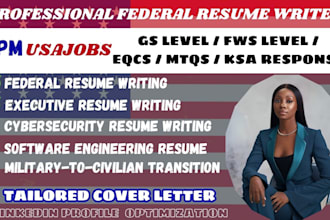 do expert federal resume writing with ksa, ecqs, mtqs, for usajobs compliance