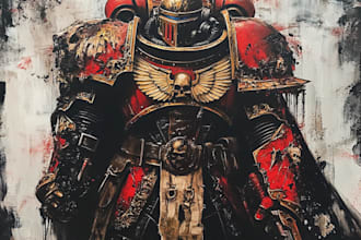 make a favorite warhammer character art illustration