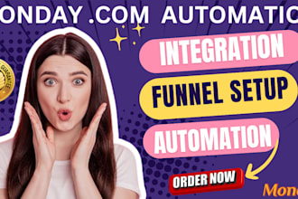 setup monday CRM, monday com, make com, clickup, airtable automation expert