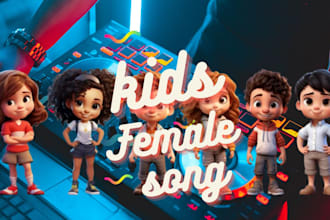 write compose sing kids song nursery rhymes kids female vocal upbeat and catchy