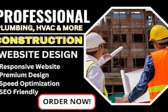 design plumber, roofing, electrician, hvac solar construction handyman website