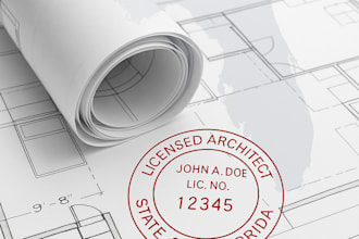 provide licensed florida architect stamp for city permit approval