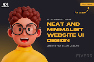create a neat and minimalist website UI design in figma
