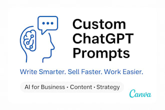 write custom chatgpt prompts for your business content or productivity