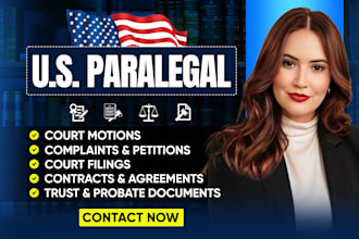 draft US legal documents as a paralegal