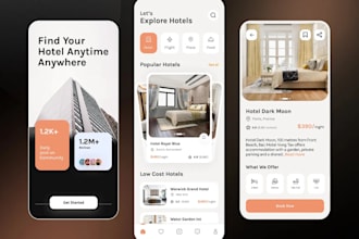 build hotel booking app, flight booking app, ticket booking app, travel app