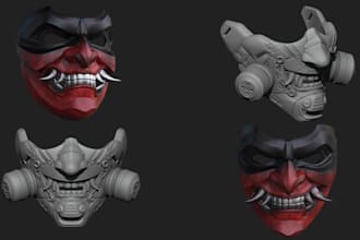 sculpt 3d mask 3d helmet 3d printing 3d model mask 3d cosplay cosplay helmet