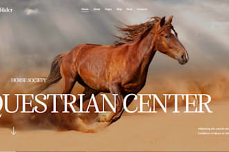 create equestrian and horse stables website