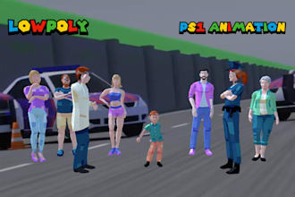 do mesmerizing retro ps1, n64 style low poly 3d animations for your music, video