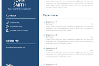 create a modern and ats friendly CV, resume, or cover letter