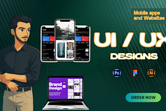 create UI UX design, mobile app UI or website UI design