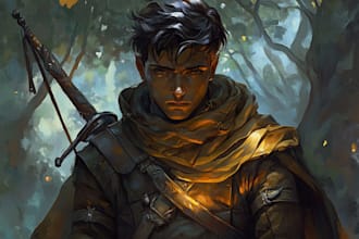 create a d and d character art and dnd art