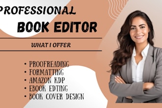 do book editing and formatting for amazon KDP ebook paperback book cover design