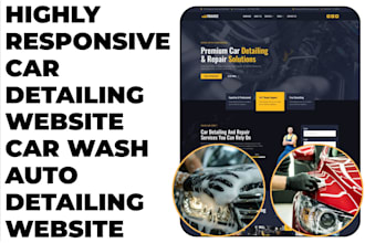 design responsive car detailing website car wash website auto detailing website