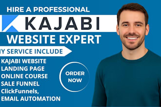design kajabi website, landing page, online course, funnel, and sales page