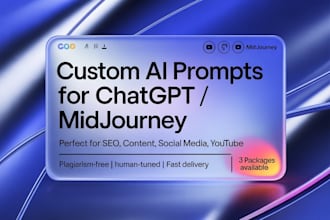 write powerful ai prompts for chatgpt midjourney and more ai modles