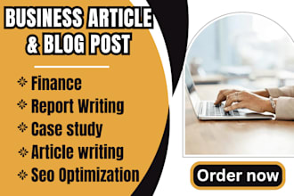 write business blog post and finance article